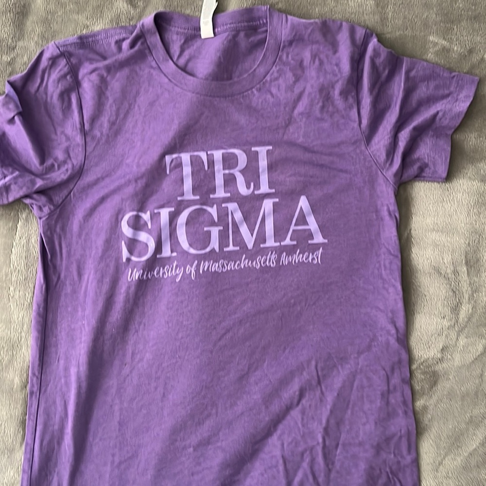 Tri Sigma UMass lilac tshirt